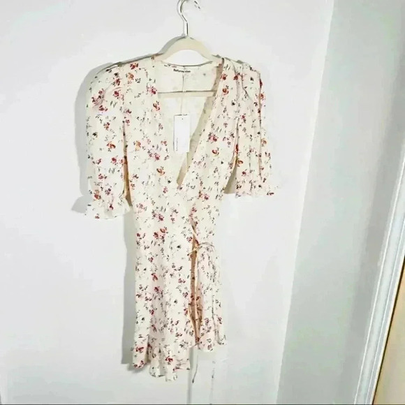 NWT Reformation Carmelo Dress Gabrielle Floral Mini Linen - Picture 5 of 9